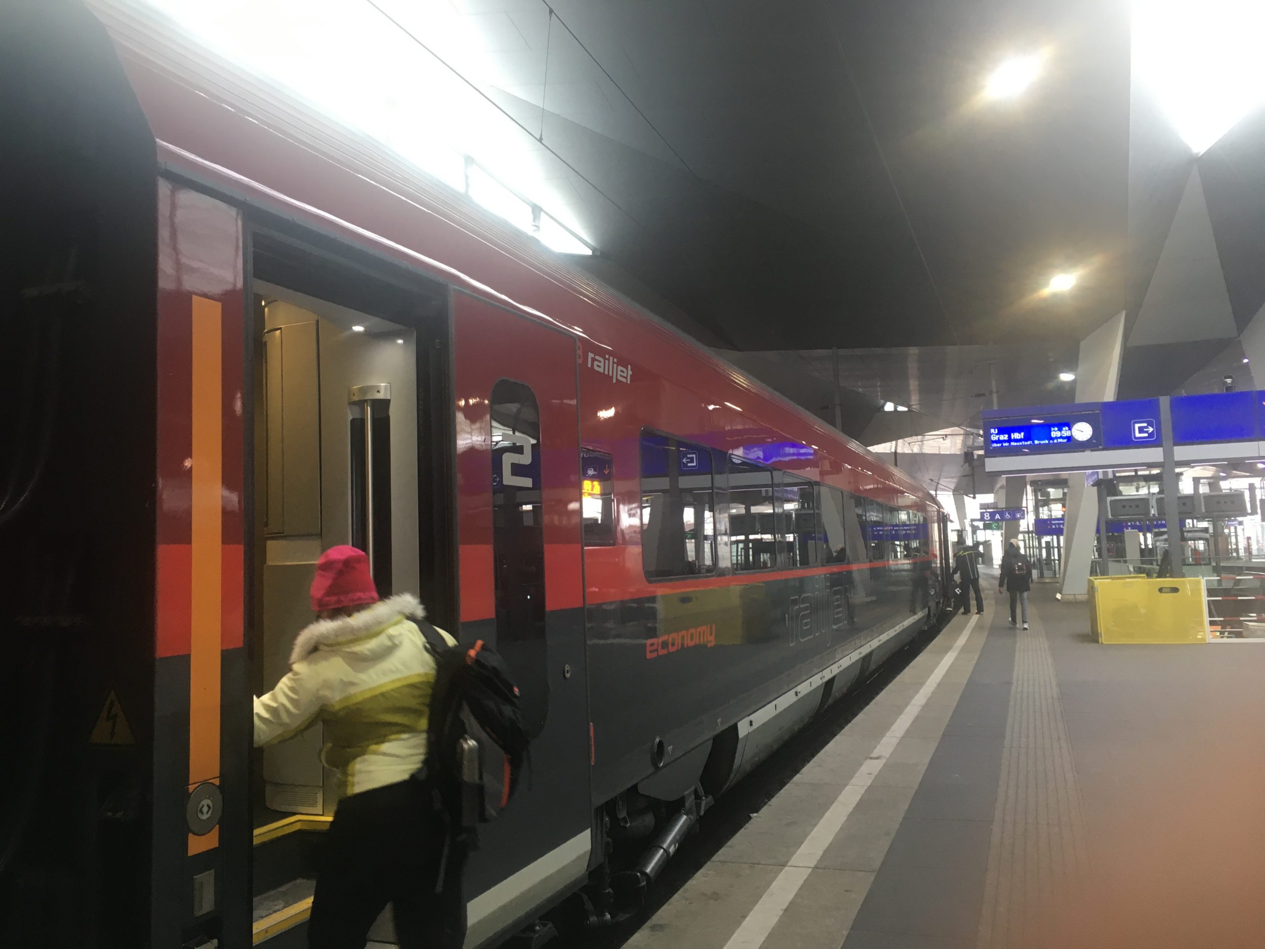 Am Hauptbahnhof Wien geht es für uns los. Foto Veronika Schöll
