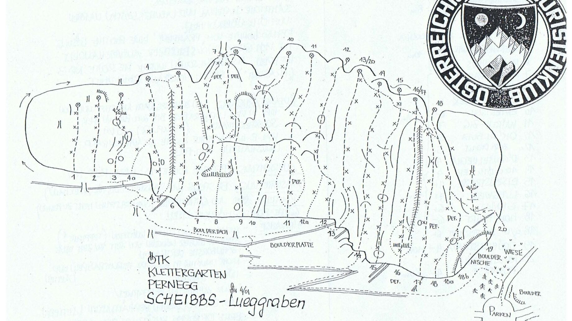 Kletterwand Lueggraben. Foto: ÖAV