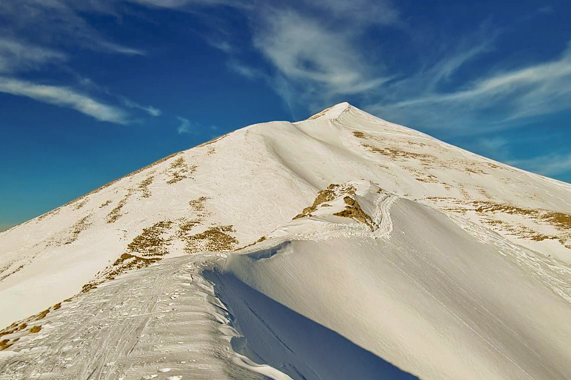 Blick vom “Roterd” Kamm Richtung Gipfel. Foto: Felix Berg