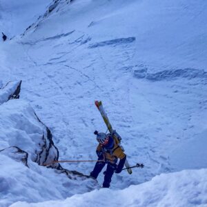 Serles Nordrinne: Skitour mit Abseilen
